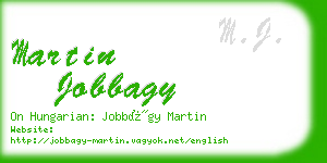 martin jobbagy business card